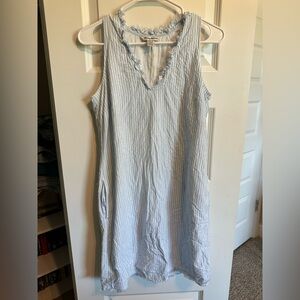 Tommy Bahama Light Blue Frayed Edge Dress